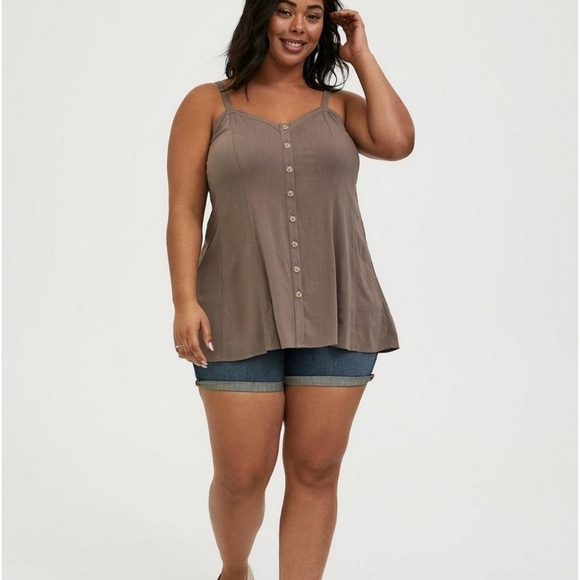 torrid Tops - Size 00 Torrid fit & flare button up tank